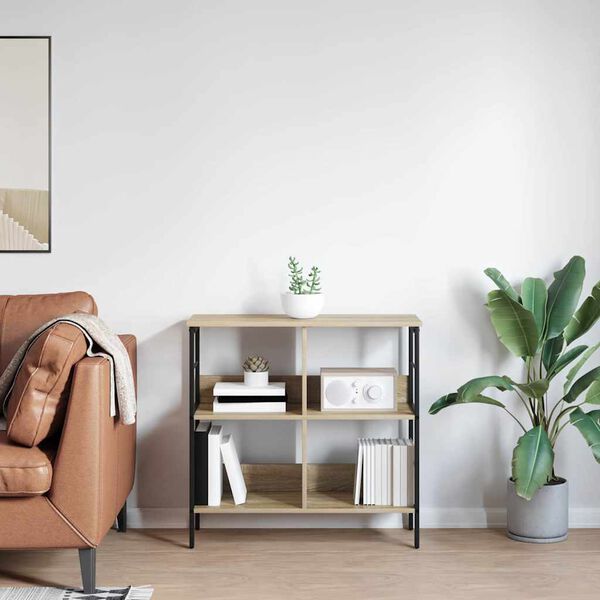 vidaXL B&uuml;cherregal Sonoma-Eiche 82 x 32 x 79 cm Holzwerkstoff