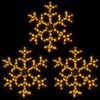 vidaXL LED-Schneeflocken 3 Stk. Warmwei&szlig; 59x59 cm