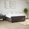 vidaXL Boxspringbett mit Matratze Dunkelbraun 180x200 cm Stoff