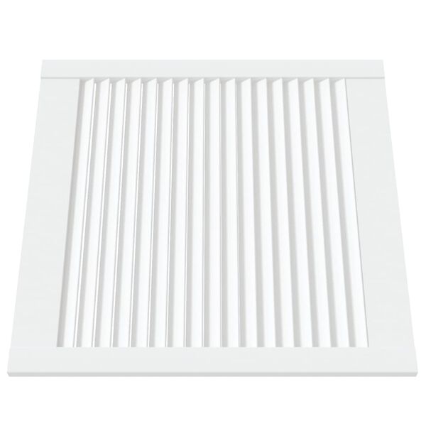 vidaXL Schranktür Lamellen-Design Weiß 61,5x59,4 cm Massivholz Kiefer