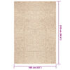 vidaXL Teppich ZIZUR Beige 160x230 cm Jute-Optik Indoor und Outdoor