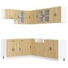 vidaXL 11-tlg. K&uuml;chenschrank-Set Porto Sonoma-Eiche Holzwerkstoff