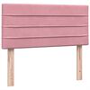 vidaXL Boxspringbett mit Matratze Rosa 90x210 cm Samt