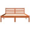 vidaXL Massivholzbett ohne Matratze Wachsbraun 135x190 cm Kiefernholz
