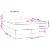 vidaXL Boxspringbett mit Matratze Hellgrau 120x190 cm Stoff