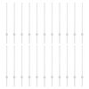 vidaXL Eingebetteter Zaunpfosten 22 Stk. Silber 140 cm