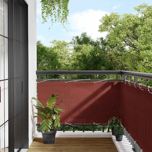 vidaXL Balkon-Sichtschutz Terrakotta 75x700 cm 100 % Polyester-Oxford