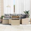 vidaXL Garten-Sofa-Set mit Kissen 7 pcs Beige und Hellgrau