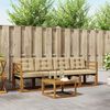 vidaXL Outdoor-Sofagarnitur mit Kissen 5 pcs Natur und Beige