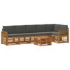 vidaXL Outdoor-Sofagarnitur 6 stk. Natur und Anthrazit