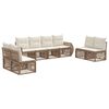 vidaXL Gartensofa-set 8 Stk. Beige und Cremewei&szlig; Poly-Rattan