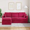 vidaXL Sofa Weinrot Gesamtabmessungen: 198 x 134 x 80 cm (B x T x H)