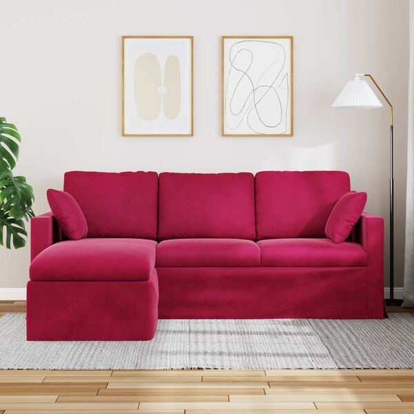 vidaXL Sofa Weinrot Gesamtabmessungen: 198 x 134 x 80 cm (B x T x H)