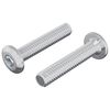 vidaXL Kopf-Sicherungsschraube 2 stk. Silber M6 x 30 mm Stahl