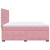 vidaXL Boxspringbett mit Matratze Rosa 180x200 cm Samt