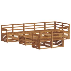 vidaXL Outdoor-Sofagarnitur 9 Stk. Natur Polyester
