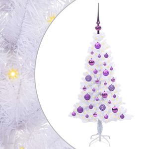 vidaXL K&uuml;nstlicher Weihnachtsbaum Wei&szlig; 120 cm PVC und Stahl