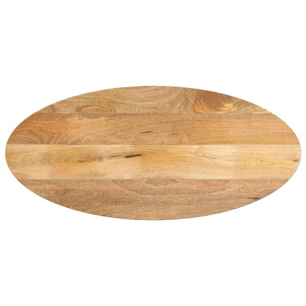 vidaXL Tischplatte 120x60x2,5 cm Oval Massivholz Mango