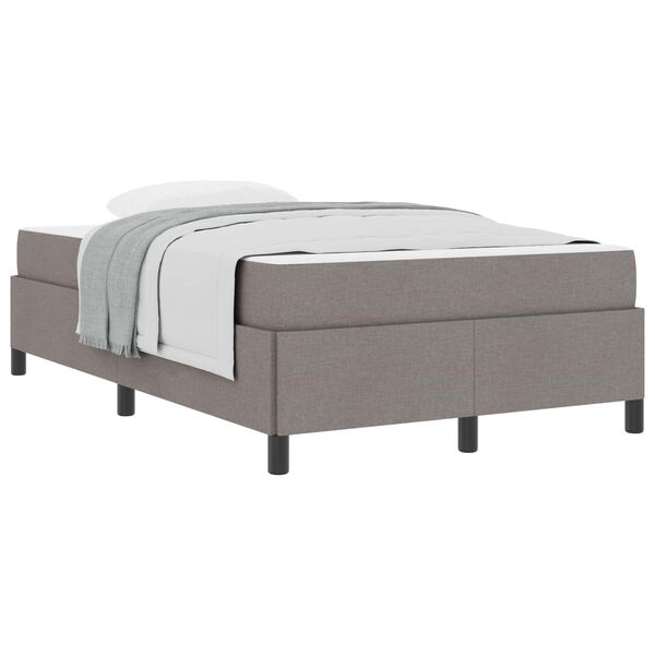 vidaXL Boxspringbett Taupe 120 x 190 cm Stoff