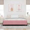 vidaXL Boxspringbett mit Matratze Rosa 180 x 220 cm Stoff