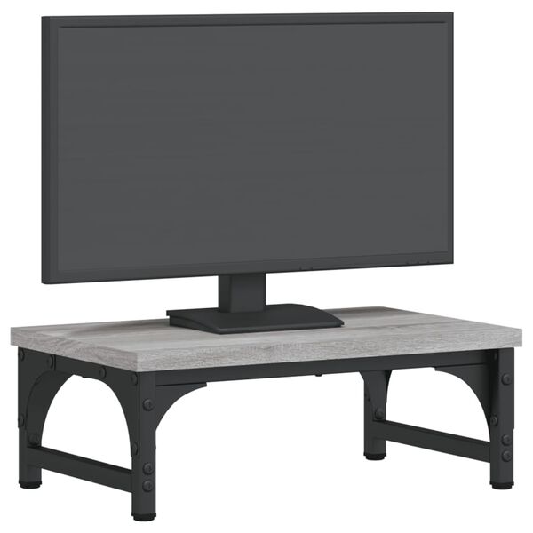 vidaXL Monitorständer Grau Sonoma 37x23x14 cm Holzwerkstoff