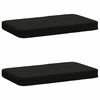 vidaXL 2-teilige Bankkissen VUGHT 2 pcs 100 % Polyester Schwarz