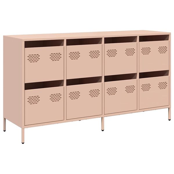 vidaXL Sideboard Rosa 135x39x73,5 cm Kaltgewalzter Stahl