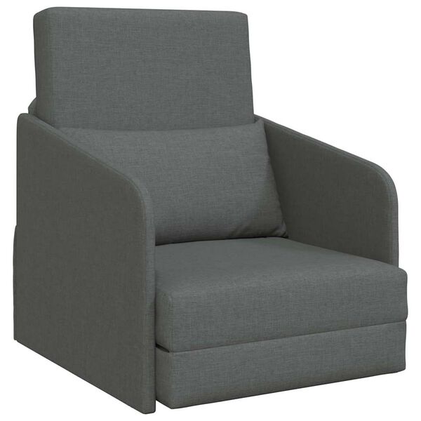 vidaXL Schlafsofa 60cm Dunkelgrau Stoff