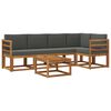 vidaXL Outdoor-Sofagarnitur 6 Stk. Natur und Anthrazit