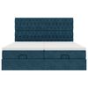 vidaXL Ottoman-Bett mit Matratzen Dunkelblau 160x200 cm Samt