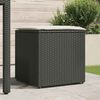 vidaXL Kissenbox mit Speicher Schwarz 50 x 50 x 50 cm Poly-Rattan