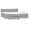 vidaXL Boxspringbett mit Matratze Hellgrau 160x200 cm Stoff