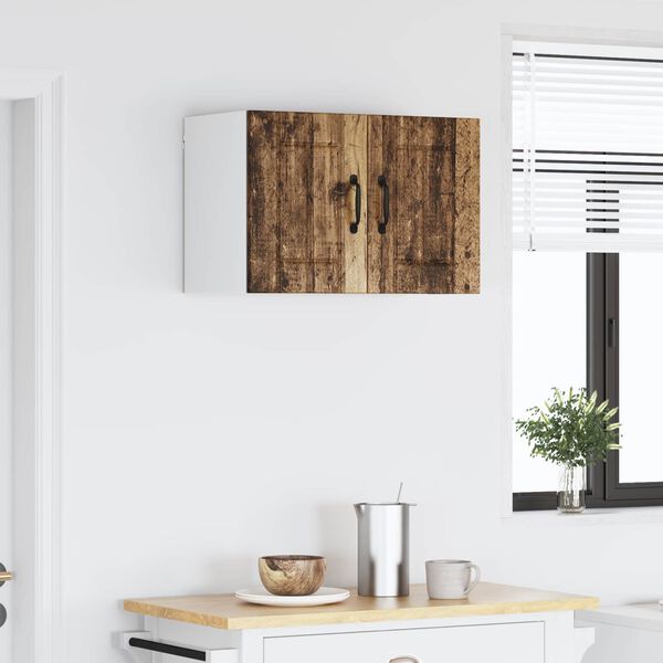 vidaXL K&uuml;chenwandschrank mit T&uuml;r Altholz 60 x 31 x 40 cm Holzwerkstoff