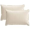 vidaXL Kissenbezug 2 stk. HOUTEN Creme 30 x 50 cm Chenille-Stoff