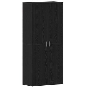 vidaXL Schuhschrank mit Regal Schwarz Eichen-Optik 80 x 39 x 178 cm
