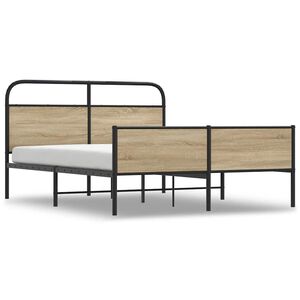 vidaXL Metallbett ohne Matratze R&auml;uchereiche 160x200 cm