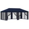 vidaXL Garten Pavillon mit Seitenw&auml;nden 6 x 3 m Blau