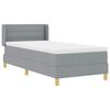 vidaXL Boxspringbett mit Matratze Hellgrau 200 x 90 cm Stoff