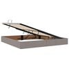 vidaXL Aufbewahrungsbett mit Matratze Taupe 200 x 200 cm Holzwerkstoff