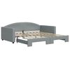vidaXL Tagesbett Ausziehbar Hellgrau 100x190 cm Stoff