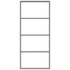 vidaXL Schiebet&uuml;r ESG-Glas und Aluminium mattiert 90x205 cm Schwarz