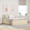 vidaXL Bett mit Stauraum und LED Creme 140 x 200 cm Polyester