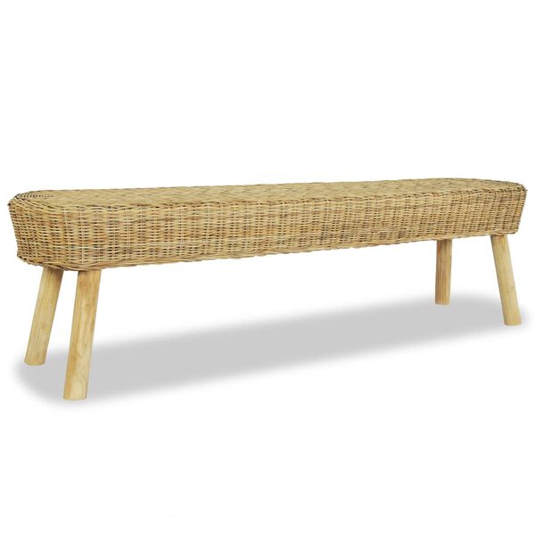 vidaXL Flurbank 160 x 35 x 45 cm Rattan Natur