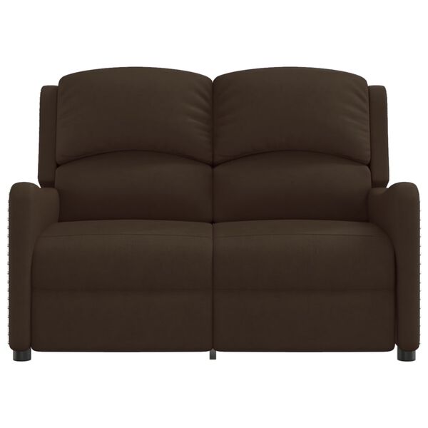 vidaXL 2-Sitzer Massagesessel Braun Gl&auml;nzend Kunstleder