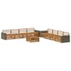 vidaXL Outdoor-Sofagarnitur 9 stk. Natur Massivholz Akazie