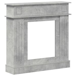 vidaXL Kaminumrandung Betongrau 102 x 26 x 100 cm Holzwerkstoff