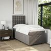 vidaXL Boxspringbett mit Matratze Taupe 100x200 cm Stoff