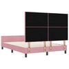 vidaXL Boxspringbett mit Kopfteil Rosa 140 x 190 cm Samt