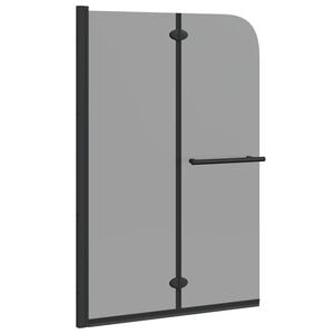 vidaXL Duschabtrennung Dunkel transparent 95 x 140 cm