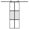 vidaXL Schiebet&uuml;r mit Beschlag 76x205 cm Hartglas & Aluminium